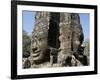 Detail of Carving, Angkor Wat Archaeological Park, Siem Reap, Cambodia, Indochina, Southeast Asia-Julio Etchart-Framed Photographic Print