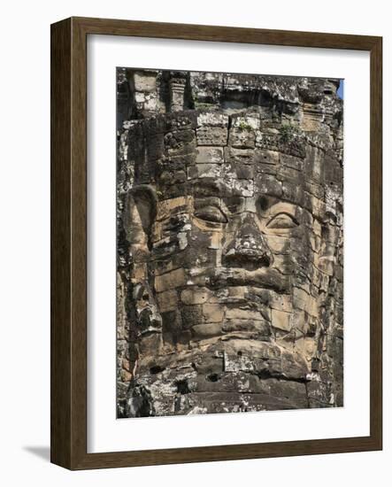 Detail of Carving, Angkor Wat Archaeological Park, Siem Reap, Cambodia, Indochina, Southeast Asia-Julio Etchart-Framed Photographic Print