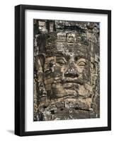 Detail of Carving, Angkor Wat Archaeological Park, Siem Reap, Cambodia, Indochina, Southeast Asia-Julio Etchart-Framed Photographic Print