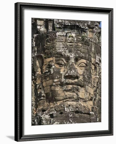 Detail of Carving, Angkor Wat Archaeological Park, Siem Reap, Cambodia, Indochina, Southeast Asia-Julio Etchart-Framed Photographic Print