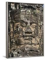 Detail of Carving, Angkor Wat Archaeological Park, Siem Reap, Cambodia, Indochina, Southeast Asia-Julio Etchart-Framed Photographic Print