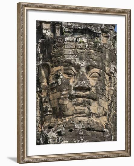 Detail of Carving, Angkor Wat Archaeological Park, Siem Reap, Cambodia, Indochina, Southeast Asia-Julio Etchart-Framed Photographic Print