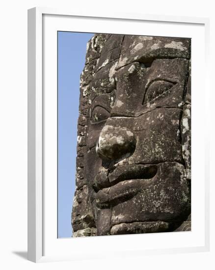 Detail of Carving, Angkor Wat Archaeological Park, Siem Reap, Cambodia, Indochina, Southeast Asia-Julio Etchart-Framed Photographic Print