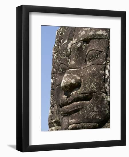 Detail of Carving, Angkor Wat Archaeological Park, Siem Reap, Cambodia, Indochina, Southeast Asia-Julio Etchart-Framed Photographic Print