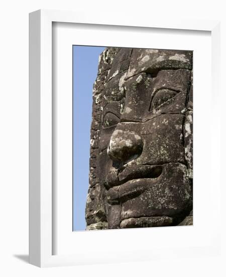 Detail of Carving, Angkor Wat Archaeological Park, Siem Reap, Cambodia, Indochina, Southeast Asia-Julio Etchart-Framed Photographic Print