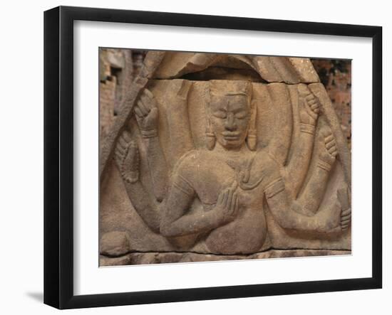 Detail of Carving of Hindu Divinity, Cham Ruins of My Son, UNESCO World Heritage Site, Near Hoi An,-Stuart Black-Framed Photographic Print