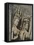 Detail of Carvings, Angkor Wat Archaeological Park, Siem Reap, Cambodia, Indochina, Southeast Asia-Julio Etchart-Framed Stretched Canvas