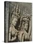 Detail of Carvings, Angkor Wat Archaeological Park, Siem Reap, Cambodia, Indochina, Southeast Asia-Julio Etchart-Stretched Canvas