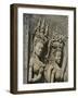 Detail of Carvings, Angkor Wat Archaeological Park, Siem Reap, Cambodia, Indochina, Southeast Asia-Julio Etchart-Framed Photographic Print