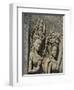 Detail of Carvings, Angkor Wat Archaeological Park, Siem Reap, Cambodia, Indochina, Southeast Asia-Julio Etchart-Framed Photographic Print