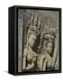 Detail of Carvings, Angkor Wat Archaeological Park, Siem Reap, Cambodia, Indochina, Southeast Asia-Julio Etchart-Framed Stretched Canvas