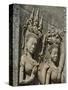 Detail of Carvings, Angkor Wat Archaeological Park, Siem Reap, Cambodia, Indochina, Southeast Asia-Julio Etchart-Stretched Canvas