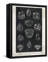 Detail of Celebrated Diamonds Including Grand Mogul and the Kohi-Noor-null-Framed Stretched Canvas