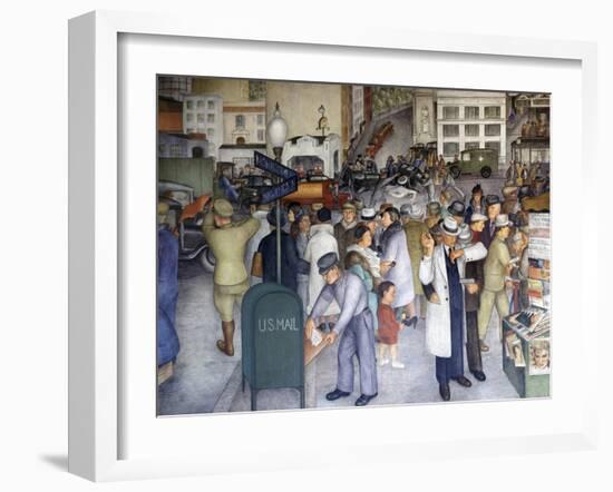 Detail of City Life-Victor Arnautoff-Framed Premium Giclee Print