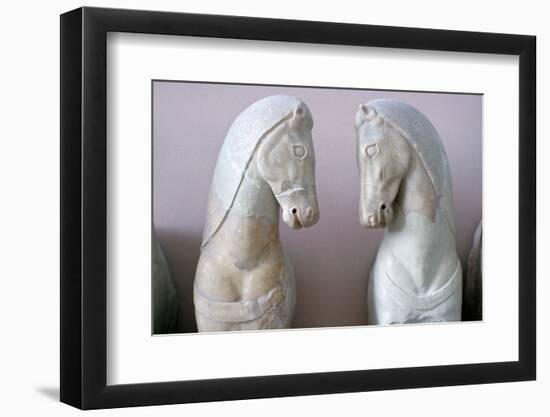 Detail of Classical Greek Marble Horses-Chris Hellier-Framed Photographic Print