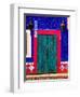 Detail of Colorful Wooden Door and Step, Cabo San Lucas, Mexico-Nancy & Steve Ross-Framed Photographic Print