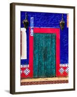 Detail of Colorful Wooden Door and Step, Cabo San Lucas, Mexico-Nancy & Steve Ross-Framed Photographic Print