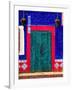 Detail of Colorful Wooden Door and Step, Cabo San Lucas, Mexico-Nancy & Steve Ross-Framed Photographic Print