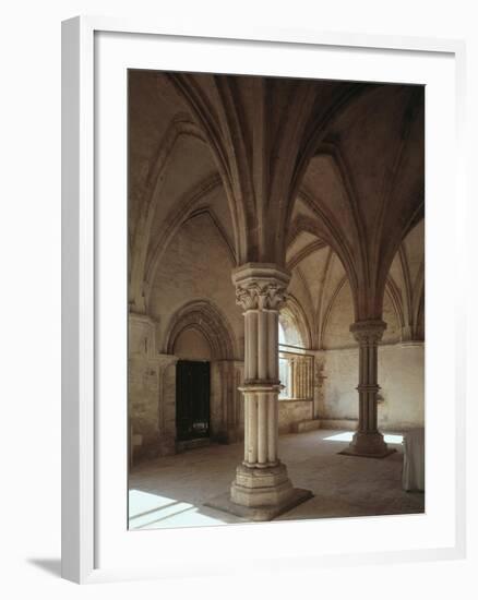 Detail of Columns and Cross Vaults, Interior of Abbey of Santa Maria De La Matina-null-Framed Giclee Print