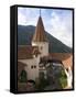 Detail of Courtyard and Turret, Bran Castle (Dracula's Castle), Bran, Saxon Land, Transylvania-Gavin Hellier-Framed Stretched Canvas