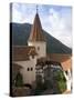 Detail of Courtyard and Turret, Bran Castle (Dracula's Castle), Bran, Saxon Land, Transylvania-Gavin Hellier-Stretched Canvas