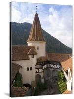 Detail of Courtyard and Turret, Bran Castle (Dracula's Castle), Bran, Saxon Land, Transylvania-Gavin Hellier-Stretched Canvas