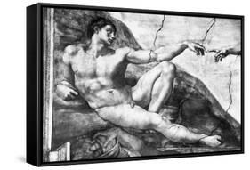 Detail of Creation of Adam by Michelangelo-Bettmann-Framed Stretched Canvas