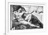 Detail of Creation of Adam by Michelangelo-Bettmann-Framed Photographic Print