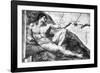 Detail of Creation of Adam by Michelangelo-Bettmann-Framed Photographic Print