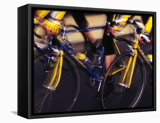 Detail of Cyclist Competing in Road Race-Paul Sutton-Framed Stretched Canvas