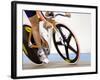 Detail of Cyclist Racing on the Velodrome Track, Athens, Greece-Paul Sutton-Framed Photographic Print