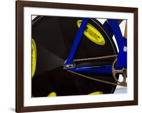 Detail of Cyclist Racing on the Velodrome Track, Athens, Greece-Paul Sutton-Framed Photographic Print