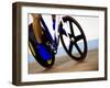 Detail of Cyclist Racing on the Velodrome Track, Athens, Greece-Paul Sutton-Framed Photographic Print