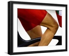 Detail of Cyclist Racing on the Velodrome Track, Athens, Greece-Paul Sutton-Framed Photographic Print