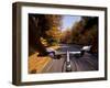 Detail of Cyclist View while Riding on the Roads-null-Framed Photographic Print