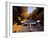 Detail of Cyclist View while Riding on the Roads-null-Framed Photographic Print