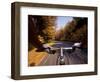 Detail of Cyclist View while Riding on the Roads-null-Framed Photographic Print