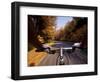 Detail of Cyclist View while Riding on the Roads-null-Framed Photographic Print