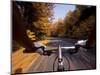 Detail of Cyclist View while Riding on the Roads-null-Mounted Photographic Print