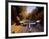 Detail of Cyclist View while Riding on the Roads-null-Framed Photographic Print