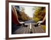 Detail of Cyclist View while Riding on the Roads-null-Framed Photographic Print