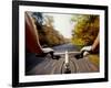 Detail of Cyclist View while Riding on the Roads-null-Framed Photographic Print