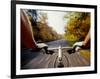 Detail of Cyclist View while Riding on the Roads-null-Framed Photographic Print