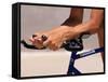 Detail of Cyclists Hands-null-Framed Stretched Canvas