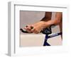 Detail of Cyclists Hands-null-Framed Photographic Print