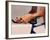Detail of Cyclists Hands-null-Framed Photographic Print