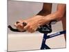 Detail of Cyclists Hands-null-Mounted Photographic Print