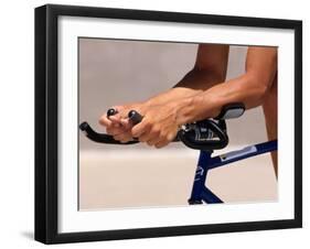 Detail of Cyclists Hands-null-Framed Photographic Print