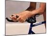 Detail of Cyclists Hands-null-Mounted Photographic Print