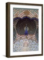 Detail of Decoration Depicting Peacock, City Palace, Jaipur, India-null-Framed Giclee Print